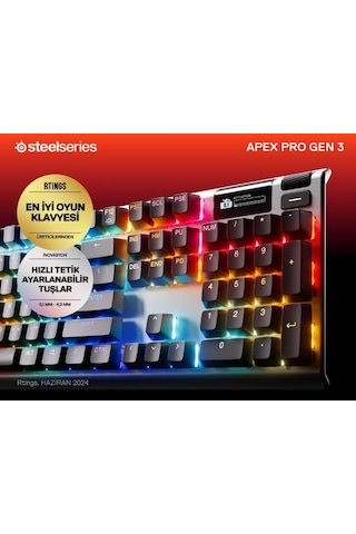 Steelseries Apex Pro Gen 3 Rgb Mekanik Oyuncu Klavyesi