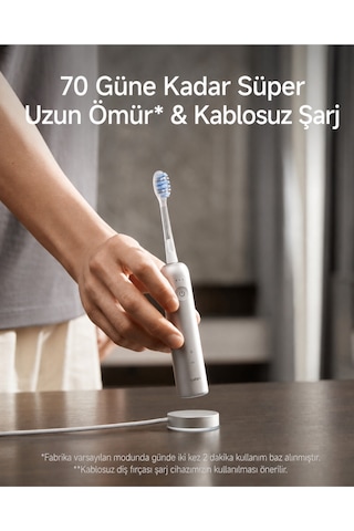 Laifen Wave Pro Orijinal Alüminyum Alaşım Elektrikli Diş Fırçası Açık Gri