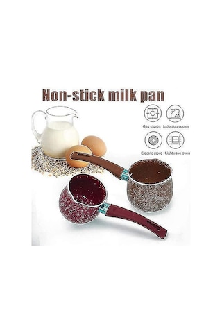 Süt Tavası Kahve Potu Seramik Küçük Süt Potu Yapışmaz Tava Bebek Maması Pişirme Potu Diğer