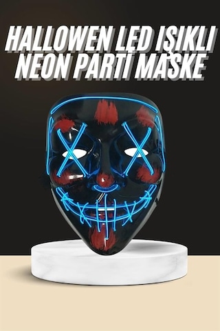 Gld-spt- Işıklı Led Maske Parti Eğlence Maskesi Hallowen Neon Maske