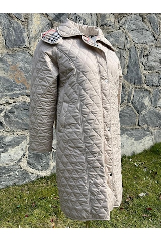 Baharlık Kapitone Mont A. Bej Büyük Beden 105cm Çok Renkli