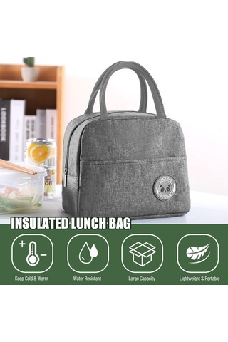 Padalink 6l Kapasiteli Isı Yalıtımlı Bento Çantası - Aluminyum Folyo Içli, Su Geçirmez, El Çantası İle Taşınabilir, Gri Kasyon Gri