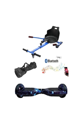 Citymate Elektrikli Kaykay Hoverboard Akıllı Denge 6.5 Inch + Hoverkart + Çanta Extrem Paket D12