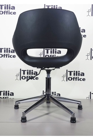 Monaco Çalışma Kesim Koltuğu Konik Sabit Ayak Siyah