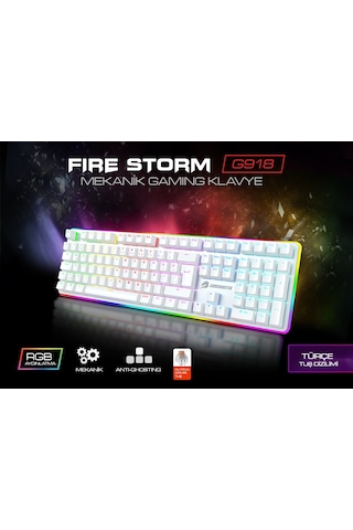 Gamebooster Fire Storm G918 RGB Mekanik USB Q Klavye