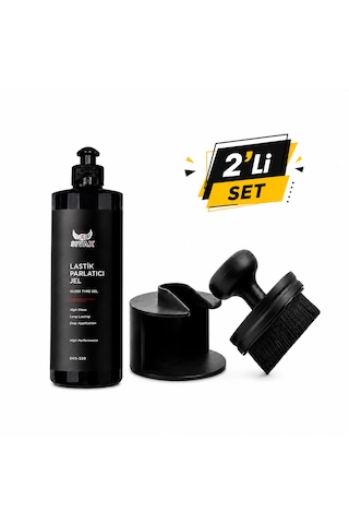 Lastik Parlatıcı Jel Ve Lastik Parlatma Aplikakörü 2 Li Set