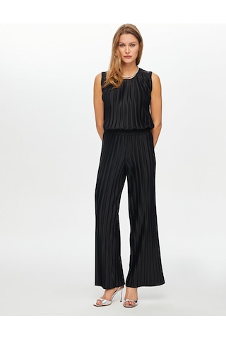 Faik Sönmez Beli Lastikli Kendinden Piliseli Wıde Leg Fıt Pantolon S26pnt003 Us26pnt00310 Siyah
