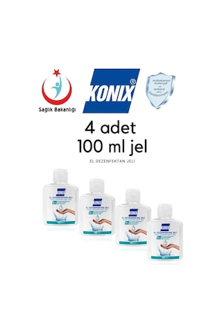 Konix El Dezenfektan Jeli 4 x 100 ML