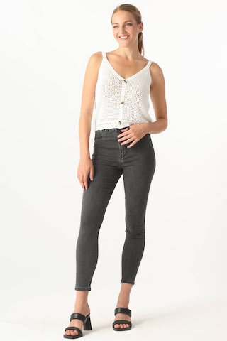 Kadın Gri Skinny Jean Pantolon 001