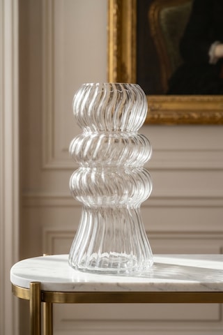 Aura Boğum Cam Vazo - 30 Cm Şeffaf