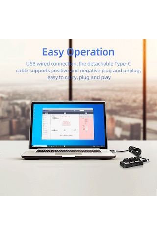 Springsun Mk321u 3 Tuşlu Mekanik Mini Klavye - Oyun Ve Ofis İçin Mavi Switchli, Usb-c Bağlantılı