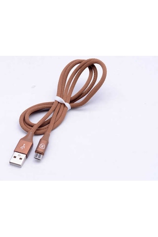 Kahverengi Metal Uçlu 8600 Micro Usb Kablo