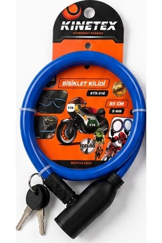 Bisiklet Kilidi 65 Cm 9 Mm Çelik Halatlı Anahtarlı Güvenlik Kilidi Çok Renkli