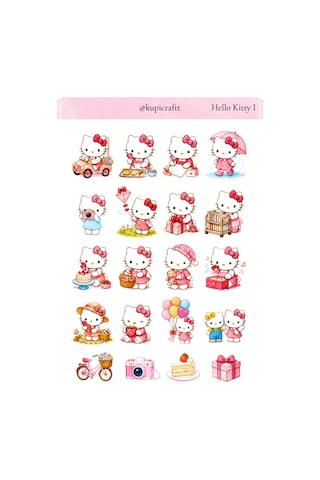 2 Sayfa Hello Kitty Sticker Seti- Hello Kitty - 930040572 Diğer