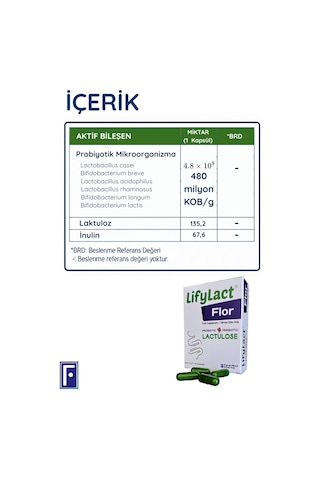Lifylact Flor Probiyotik 20 Kapsül