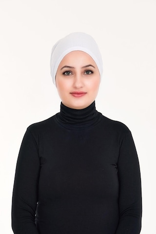 Sensu Tesettür Lüks Penye Bone Beyaz