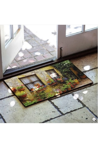 Köy Evi Desenli Kauçuk İç Ve Dış Kapı Önü Paspası 40x70