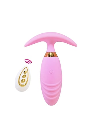 Carmine Wireless Kumandalı Su Geçirmez Giyilebilir Titreşimli Anal Vibratör Plug Kırmızı