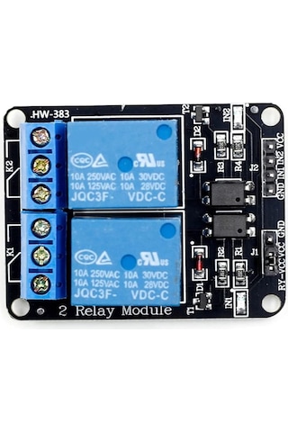 2 Kanal 5v Röle Modül -- Ac 250v 10a -- Optokuplör Izolasyonlu