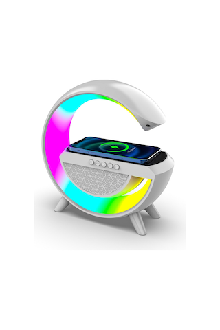 Schitec Bluetooth Hoparlörlü Kablosuz Şarj Özellikli Gece Lambası