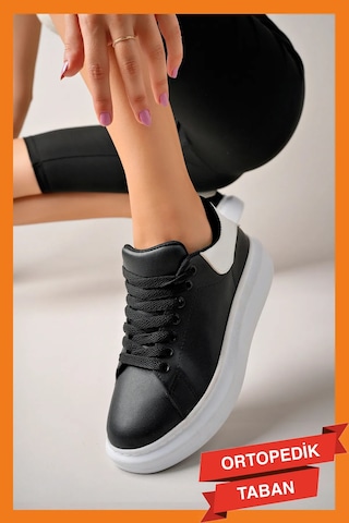 Luis A Costa Lc101 Siyah Arka Beyaz Bt Bağcıklı Kadın Ayakkabı Renkli