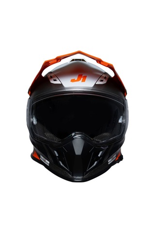 Just1 J34 Pro Outer Space Kapalı Motosiklet Kaskı Siyah Antrasit Oranj Siyah - Gri - Turuncu