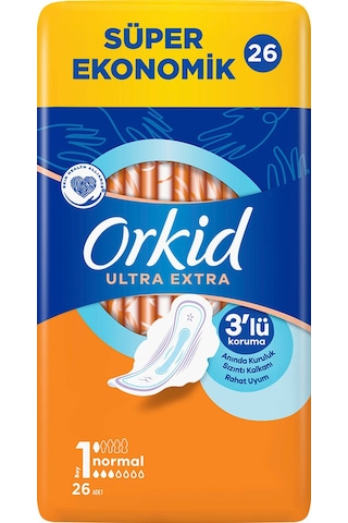 Orkid Ultra Süper Ekonomik Hijyenik Ped Normal 26'lı