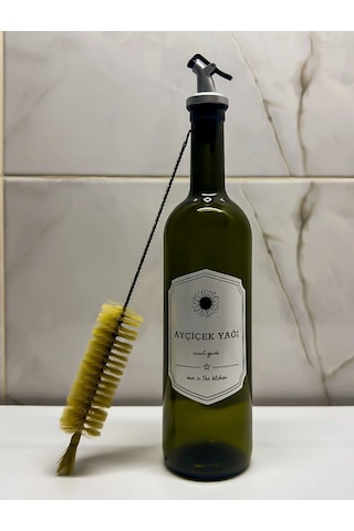 Cam Şişe Yağdanlık Yeşil 750 Ml Tekli
