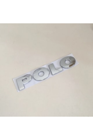 Gümüş-adet 3d Abs Polo Araba Arka Tampon Gövde Mektup Amblem Etiket Rozet Çıkartması Araba Şekillendirici