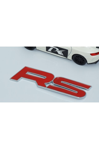 Dk Tuning Rs Kırmızı Metal Bagaj Yazı Logo Amblem Honda İle Uyuml