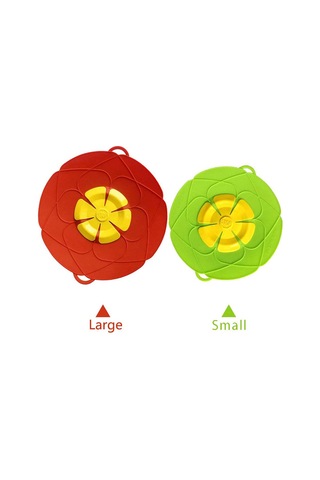 Teltree 2'li Set Silikon Taşma Önleyici Kapak - 26cm & 28cm - Fırın, Bulaşık Makinesi Uyumlu Çok Renkli