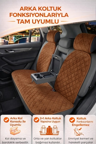 Oto Koltuk Kılıfı Tay Tüyü Oto Koltuk Minderi Tam Set Terletmez,kaymaz,su Geçirmez,airbag Uyumlu - Mnd5x7 Stiloto