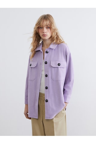 Lcw Vision Lila Oversize Kadın Gömlek Ceket