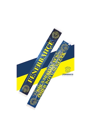 Fenerbahçe Orijinal Lisanslı Bir Şarkısın Sen Fenerbahçe Saten Şal Atkı Lacivert - Sarı
