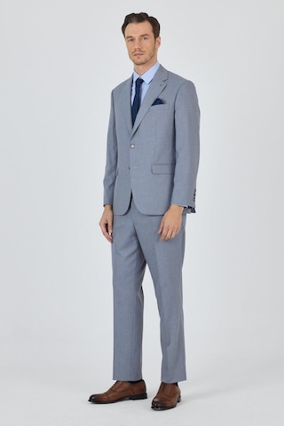 İmza Mavi Mono Yaka Astarlı Çift Yırtmaç Esnek 4 Drop Comfort Fit Classic Takım Elbise 1001250160 Mavi
