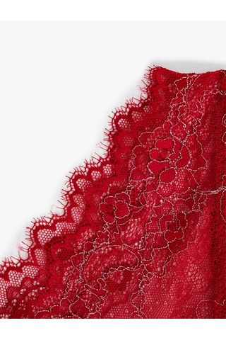 Koton Dantel Detaylı Brazilian Külot Kırmızı 5wlk30106mk Kırmızı