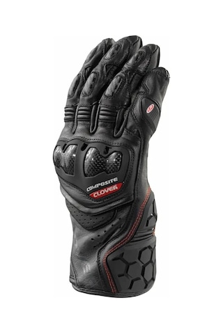 Clover Rsc-4 Korumalı Motosiklet Eldiveni Siyah