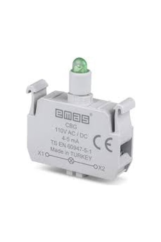 Emas Cbg Yedek Led'li 110v Dc Yeşil Sinyal Blok