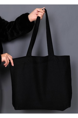 Keten Görünümlü Körüklü Kadın Kol Ve Omuz Çantası Siyah-1411