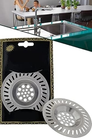 Paslanmaz Çelik Lavabo Süzgeci Tıkama Önleyici Seyyar Evye Süz 1410