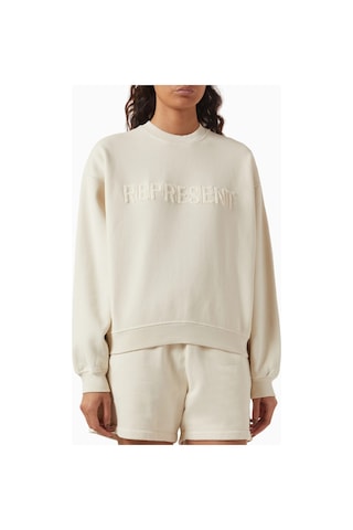 Represent Owners Club Sweatshirt, Brushed Cotton Fleece Sweatshirt Krem