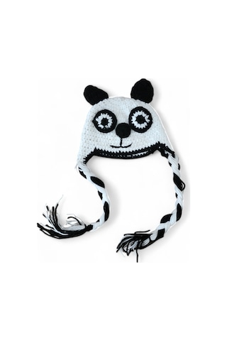 Hedea Sevimli Panda Çocuk Bere Beyaz