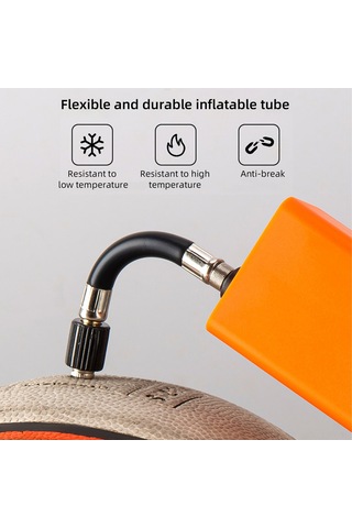 Yifomall Spor Topları İçin Elektrikli Hava Pompa, 0-18psi Basınç, 2000mah Pil, Turuncu/siyah Seçenekli