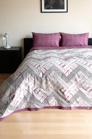 Alla Turca Tek Kişilik Yazlık Uyku Seti Düz Çarşaflı Nova Gül Kurusu Gülkurusu