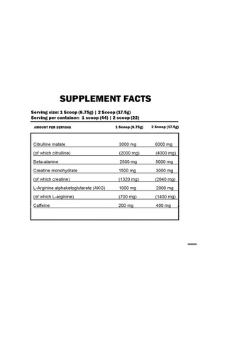 Kevin Levrone Shaaboom Pump Preworkout 385 G - 44 Servis