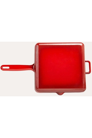 Sürel Döküm Kızartma Tavası 30 x 30 Kırmızı