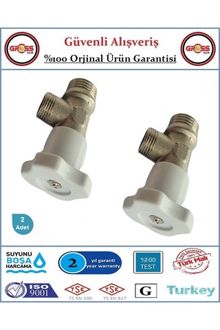 Taharet Musluğu - Ara Musluk - %100 Prinç - Çevirmeli - 2 Adet