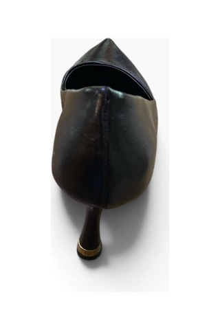 Ayem Kadın İnce Metal Detaylı Topuklu Stiletto Siyah - 940730570 Siyah
