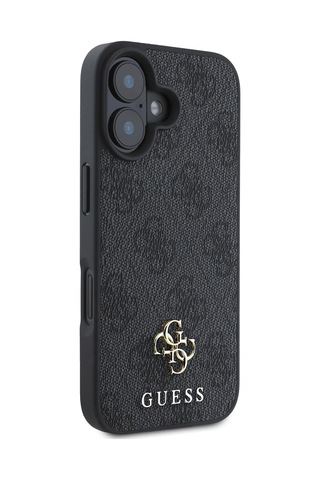 Apple iPhone 16 Plus Uyumlu Kılıf Guess Lisanslı Magsafe Şarj Özellikli Small 4g Classic Kapak Siyah