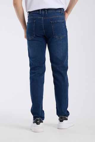 Erkek Pantolon Mavi Regular Fit Fermuarlı Jeans Mavi